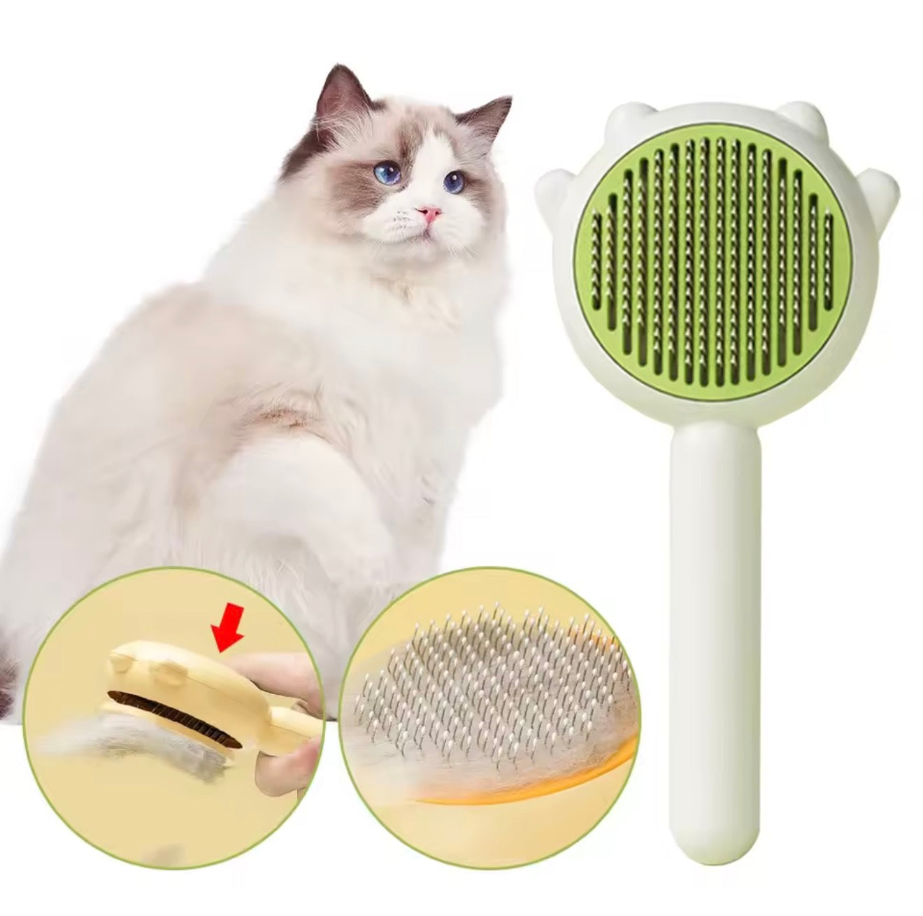 Self-Cleaning Pet Brush | Cats & Dogs